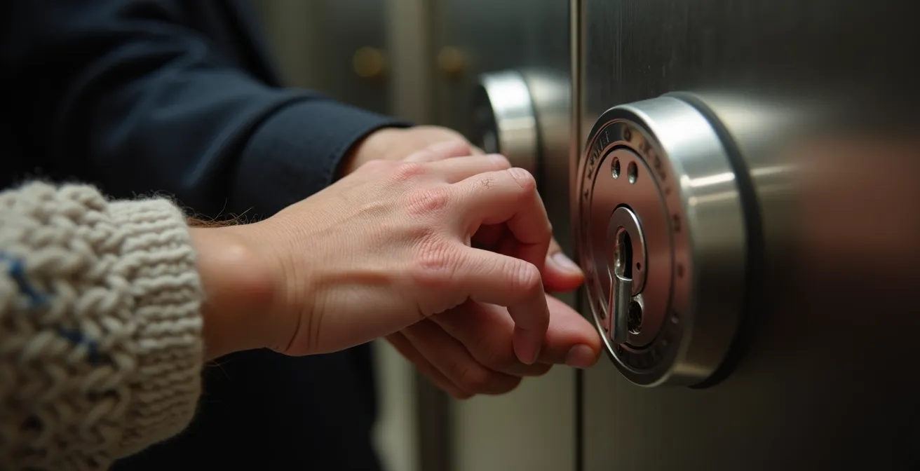 Multi-generational family using museum's modern glass elevator with gallery views