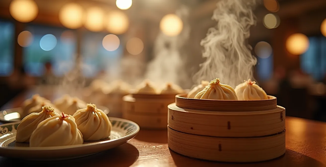 Traditional dim sum bamboo steamers with Toronto's diverse Asian dining scenes