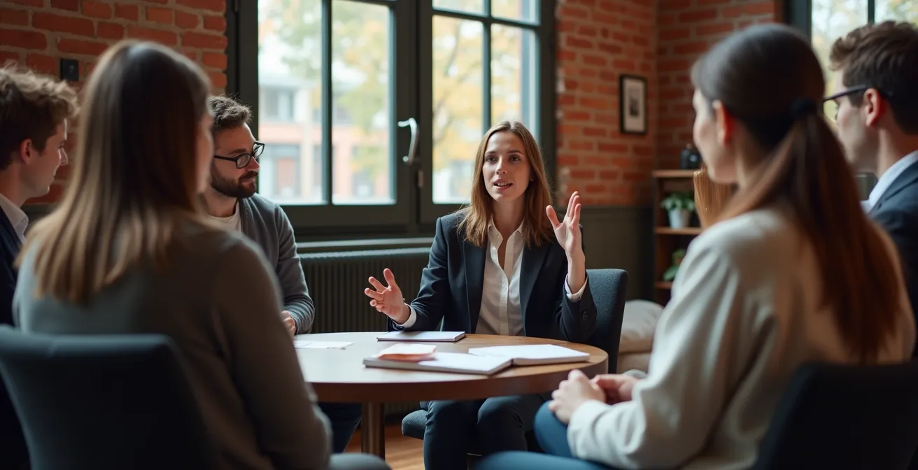 Intimate breakout session at a Toronto tech conference with engaged participants