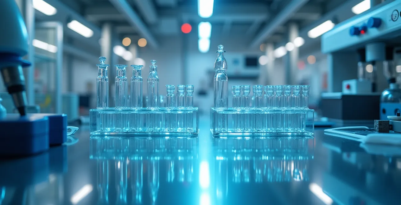 Modern biotechnology laboratory bench space with specialized equipment in Toronto's Discovery District